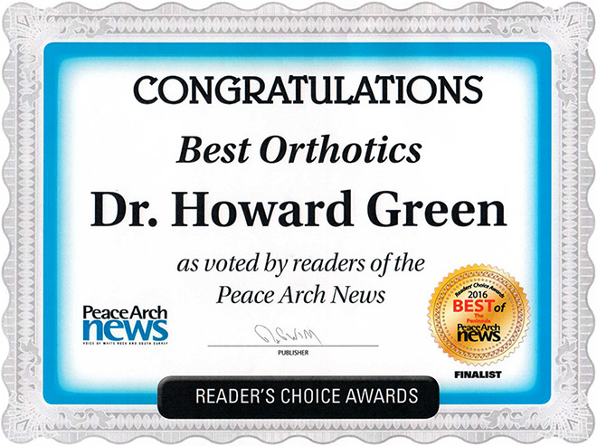 Peace Arch News Readers' Choice Awards 2016 - Dr. Howard Green